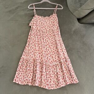 La Hearts Pink Floral Midi Dress